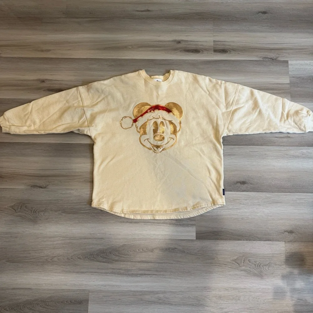 Walt Disney World Mickey Mouse Santa Pullover Christmas Spirit Jersey Size XL - Picture 2 of 9